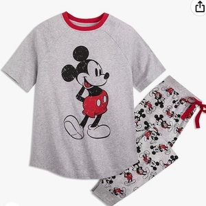 Disney Gray Vintage Mickey Pajamas XL